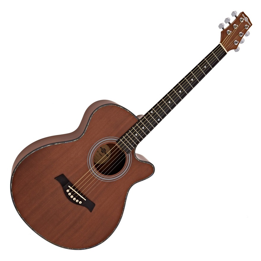 cutaway acoustic. Good for playing on higher strings if need be. Acoustic.